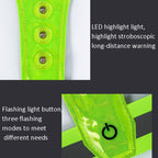 LED Reflective Vest High Stretch Outdoor Reflective Vest Traffic Safety Reflective Clothing