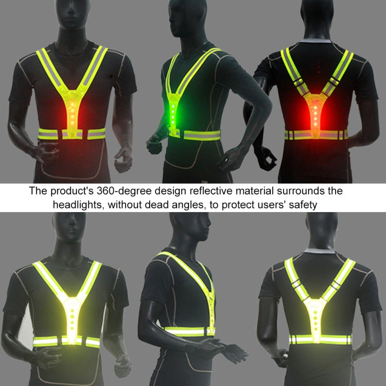 LED Reflective Vest High Stretch Outdoor Reflective Vest Traffic Safety Reflective Clothing