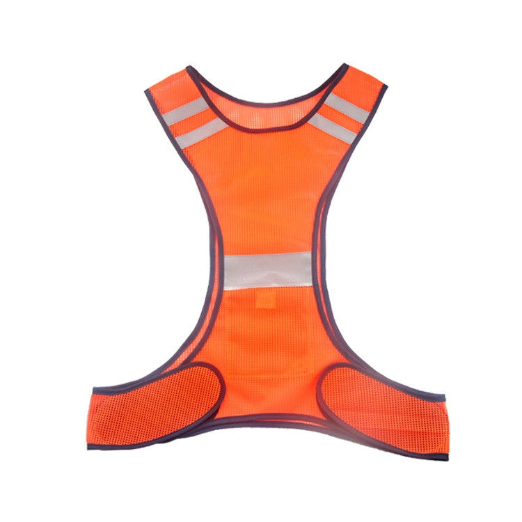 Sports Reflective Vest Night Running Outdoor Reflective Clothing Traffic Safety Reflective Vest, Style: — Orange Red