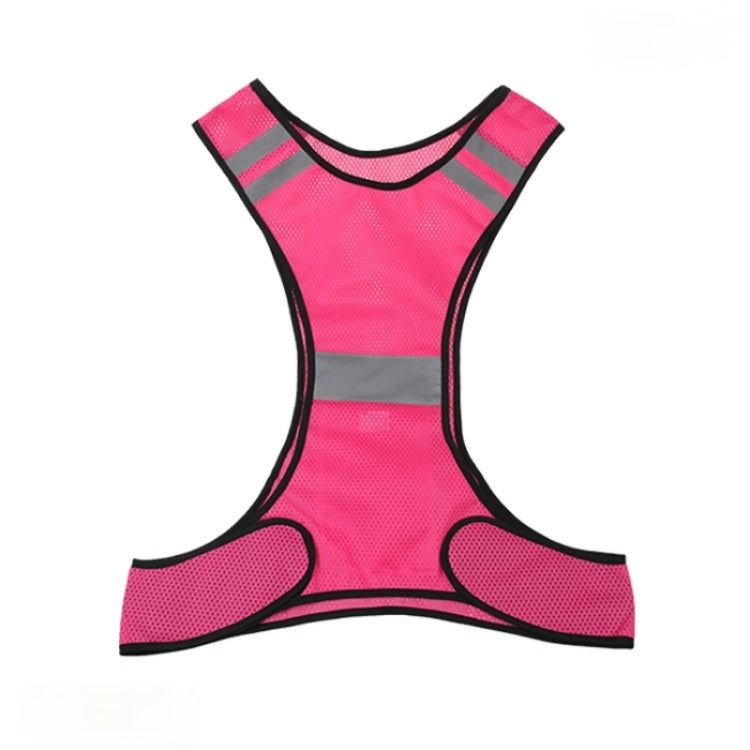 Sports Reflective Vest Night Running Outdoor Reflective Clothing Traffic Safety Reflective Vest, Style: — Pink