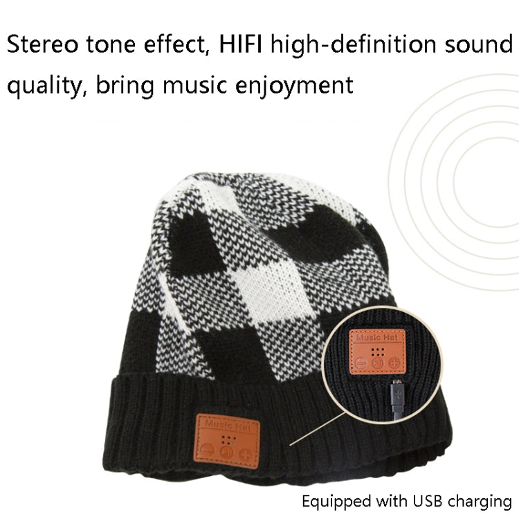 M3-BL Bluetooth LED Music Headset Hat Lady Warm Night Lighting Hat