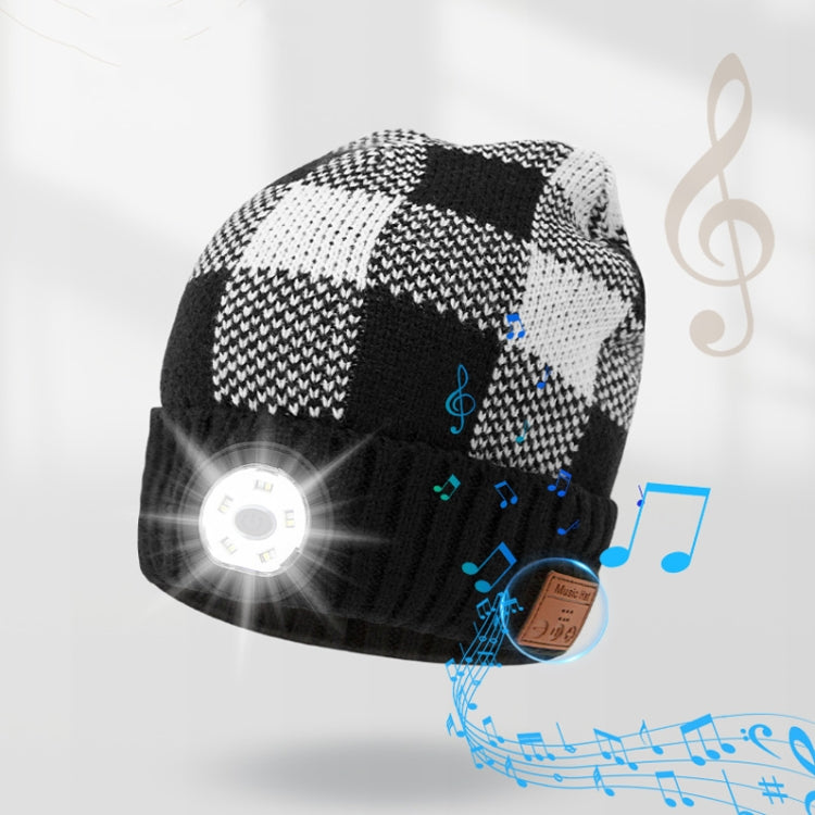 M3-BL Bluetooth LED Music Headset Hat Lady Warm Night Lighting Hat