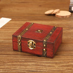 Antique Wooden Double Belt Jewelry Box，Specification：