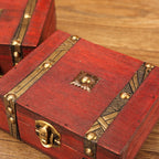 Antique Wooden Double Belt Jewelry Box，Specification：