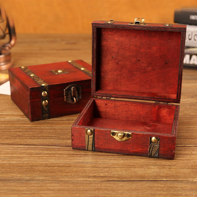 Antique Wooden Double Belt Jewelry Box，Specification：