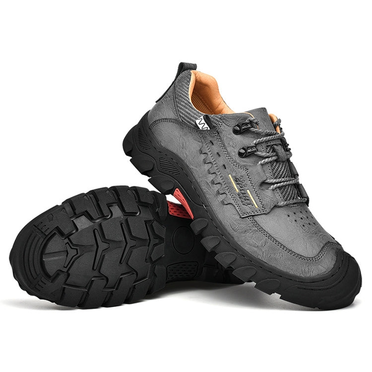 XZ2182 Autumn Men Outdoor Hiking Shoes Cowhide Laced Thick-Soled Men Shoes — view 18