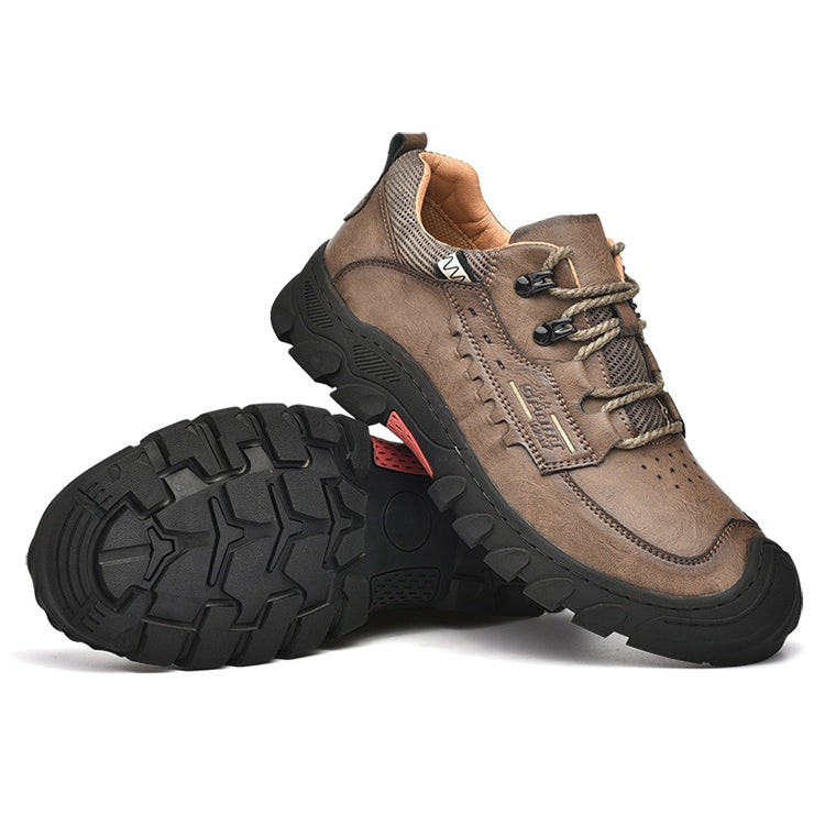 XZ2182 Autumn Men Outdoor Hiking Shoes Cowhide Laced Thick-Soled Men Shoes — view 27