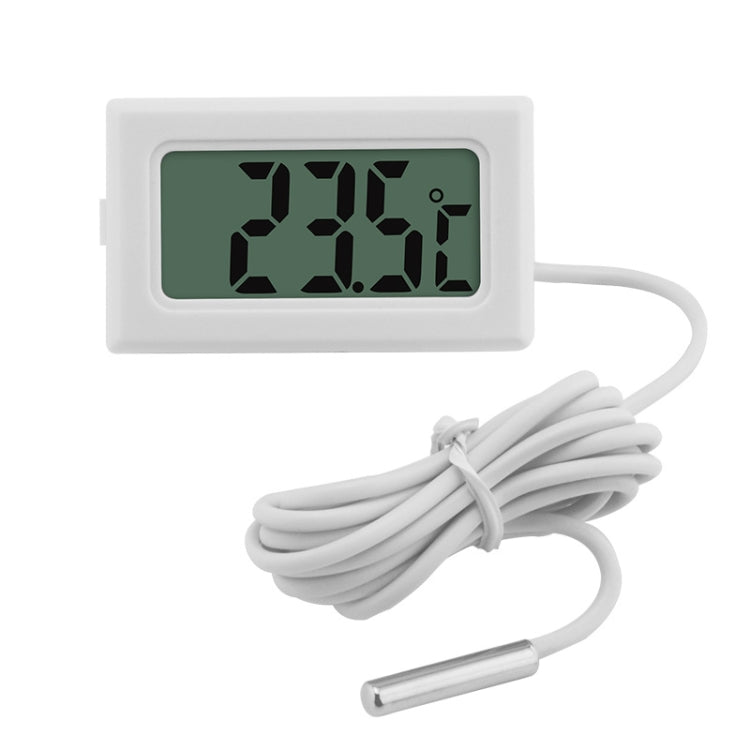 Fish Tank Digital Thermometer Waterproof Probe Electronic Measuring Thermometer, Line Length: 5m (Black) — 2m (Black)