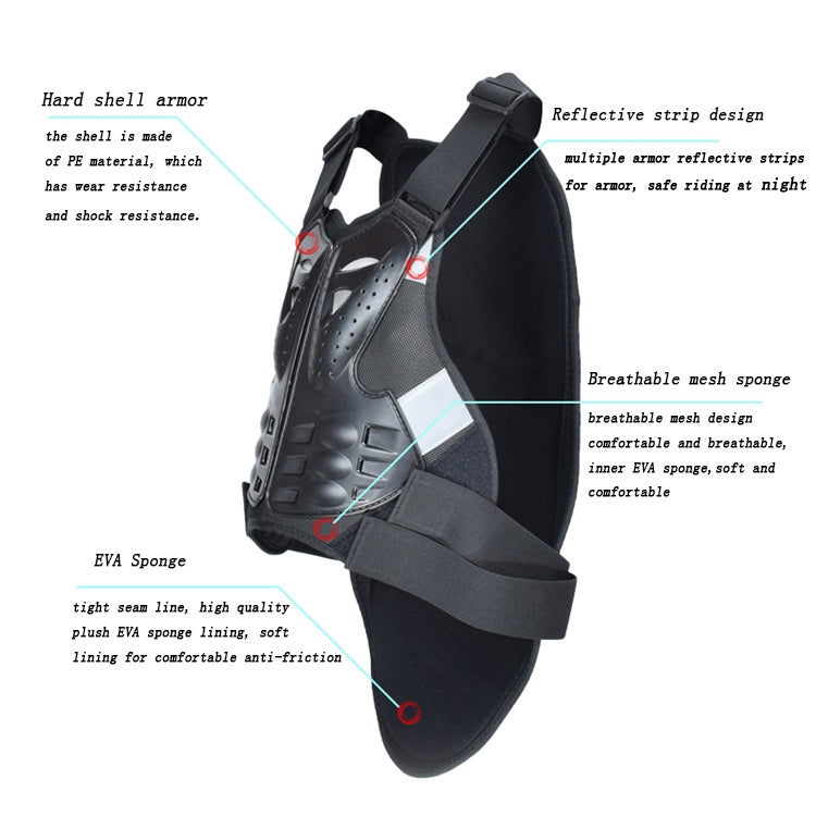 GHOST RACING GR-HJY08 Motorcycle Adult Protective Gear Anti-Fall Riding Clothes Hard Shell Protective Vest Suit