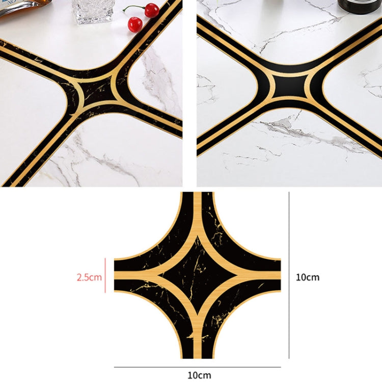 Gap Beautification Moisture-Proof Wear-Resistant Floor Stickers — Black Gold