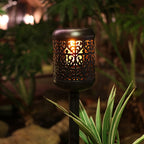 Outdoor Garden Solar 10 LED Flame Lamp Ground Plug Lawn Light — view 6