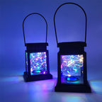 Solar LED Starry Wind Lantern Festival Decoration Retro Copper Wire String Light — view 6