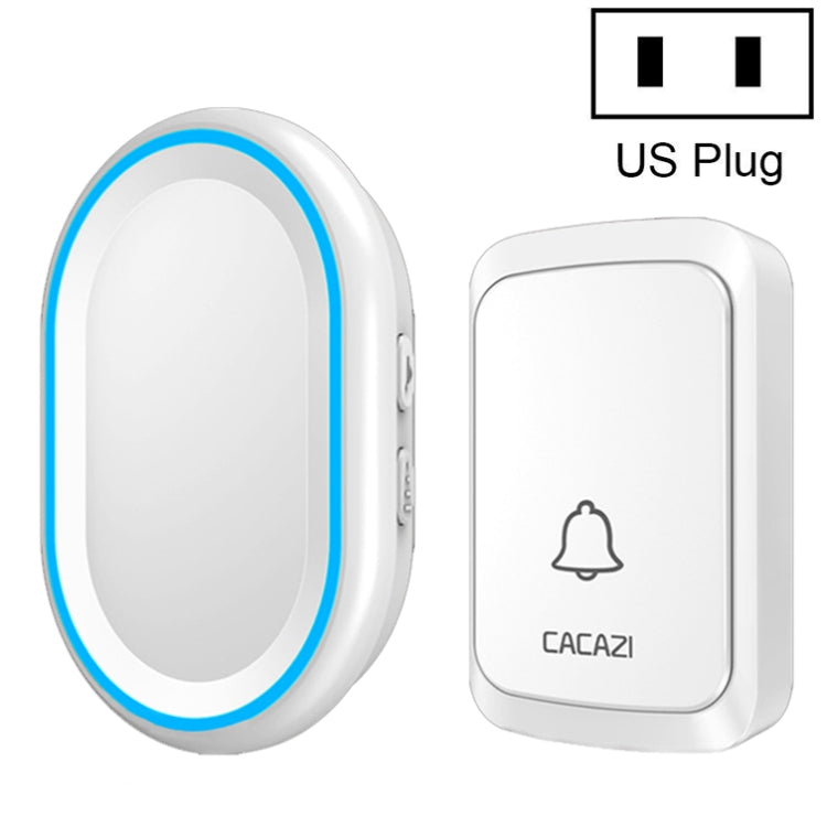 CACAZI A80 1 For 1 Wireless Music Doorbell without Battery — US Plug