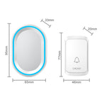 CACAZI A80 1 For 1 Wireless Music Doorbell without Battery — White