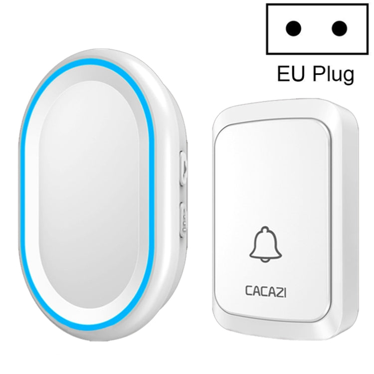 CACAZI A80 1 For 1 Wireless Music Doorbell without Battery — Black