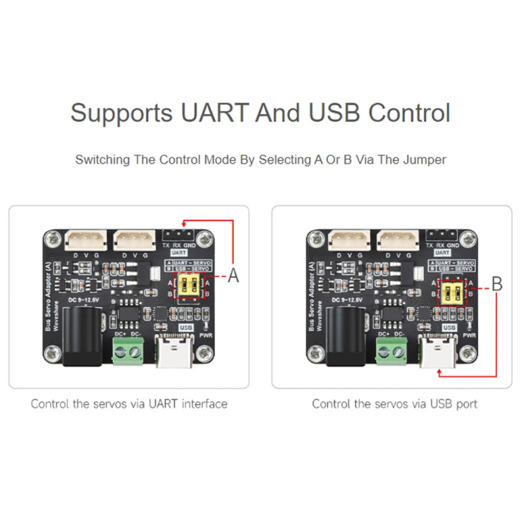 Waveshare 25514 Serial Bus Servo Driver Board, for ST/SC Series Serial Bus Servos — view 9