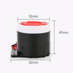 BJ-1K High-Decibel Active Buzzer Dual Audio Electronic Siren Alarm Wall-Mounted Anti-Theft Buzzer, Voltage: