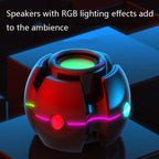 RGB Light Effect Gyro Shape Wireless Bluetooth Audio — White