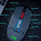 9 Keys 1600DPI Office Game USB Voice-Activated Voice Macro Programming Mouse, Cable Length: 2m