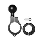 Bicycle Motorcycle Fixed Aluminum Alloy Cassette Lock Handle Bracket Ball Head Fixed Base, 25mm Ball Head