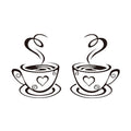4 PCS A1089 PVC Waterproof & Antifouling Coffee Cup Wall Sticker