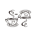 4 PCS A1089 PVC Waterproof & Antifouling Coffee Cup Wall Sticker — Coffee Cup  31x18cm