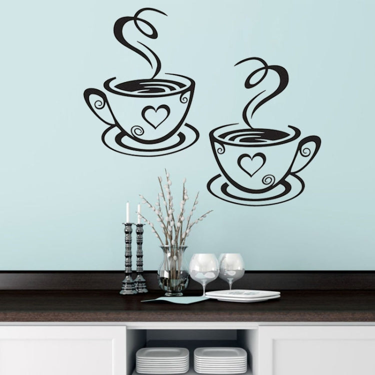 4 PCS A1089 PVC Waterproof & Antifouling Coffee Cup Wall Sticker — view 4