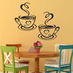 4 PCS A1089 PVC Waterproof & Antifouling Coffee Cup Wall Sticker — view 5