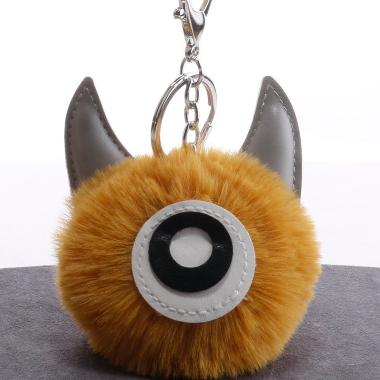 3 PCS Cartoon Croissant Hair Ball Keychain Pendant Bag Car Pendant, ... — Tender Pink