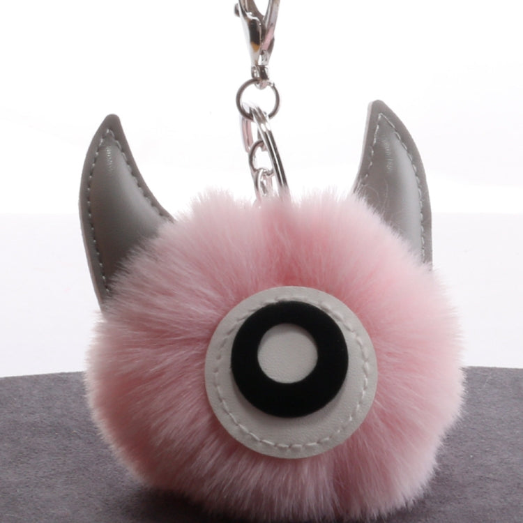 3 PCS Cartoon Croissant Hair Ball Keychain Pendant Bag Car Pendant, ... — Lake Blue