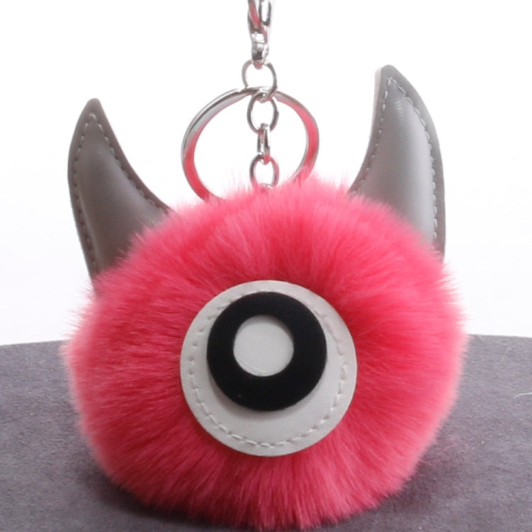 3 PCS Cartoon Croissant Hair Ball Keychain Pendant Bag Car Pendant, ... — Mint Green