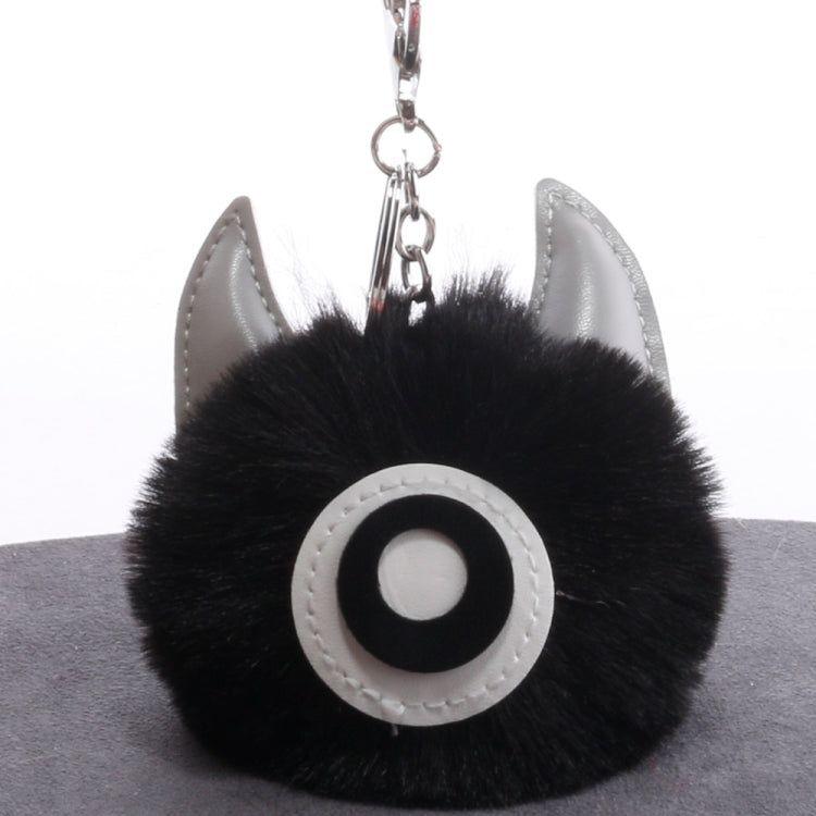 3 PCS Cartoon Croissant Hair Ball Keychain Pendant Bag Car Pendant, ... — Violet