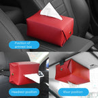2 PCS Car Leather Tissue Box Home Paper Towel Storage Box