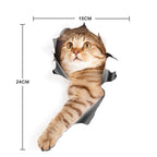 3D Stereo Cat Car Sticker Car Body Scratches And Occlusion Stickers