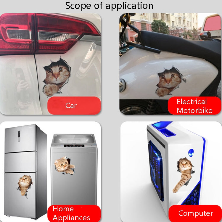 3D Stereo Cat Car Sticker Car Body Scratches And Occlusion Stickers