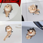 3D Stereo Cat Car Sticker Car Body Scratches And Occlusion Stickers