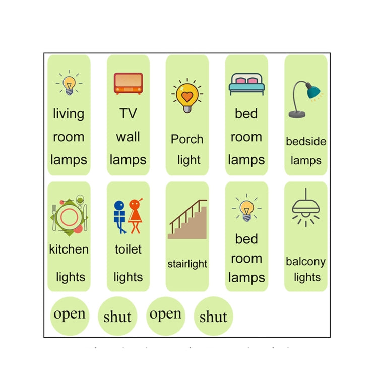 Self-Adhesive Wall Stickers Living Room Bedroom Study Wall Stickers, ZSZ2976 Luminous Switch