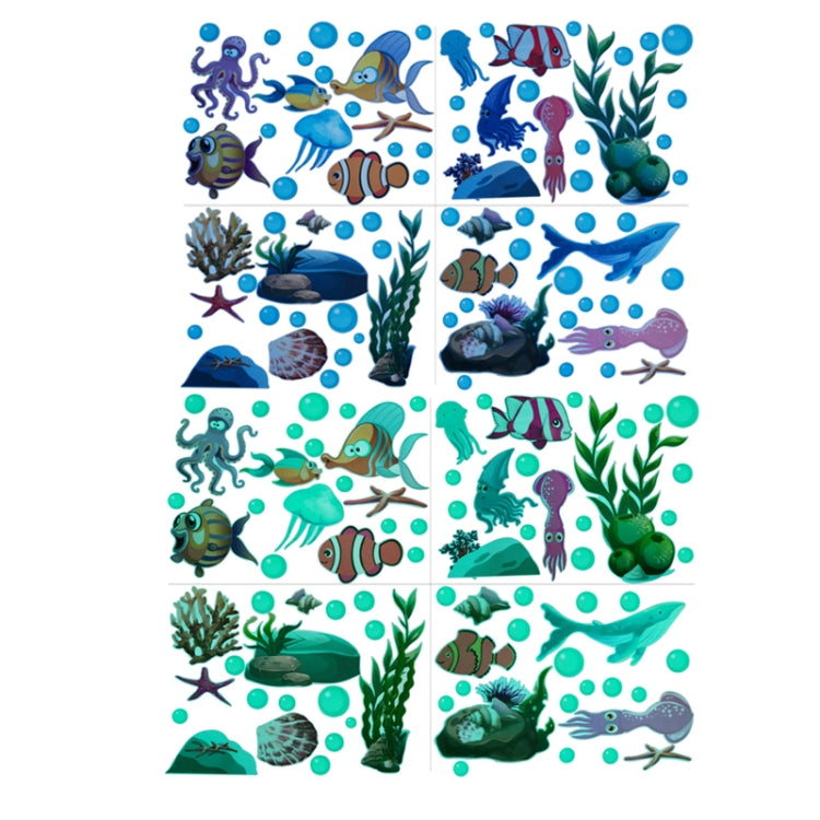 Underwater World Luminous Wall Sticker, AFG3358 Blue — AFG3358 Blue
