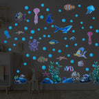 Underwater World Luminous Wall Sticker, AFG3358 Blue — view 4