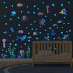 Underwater World Luminous Wall Sticker, AFG3358 Blue — view 5