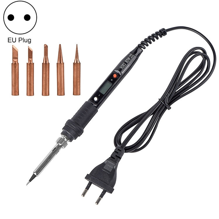 Metallic LCD Temperature Regulating Soldering Iron And Soldering Iron Tip Set Electric Soldering Iron Welding Tool