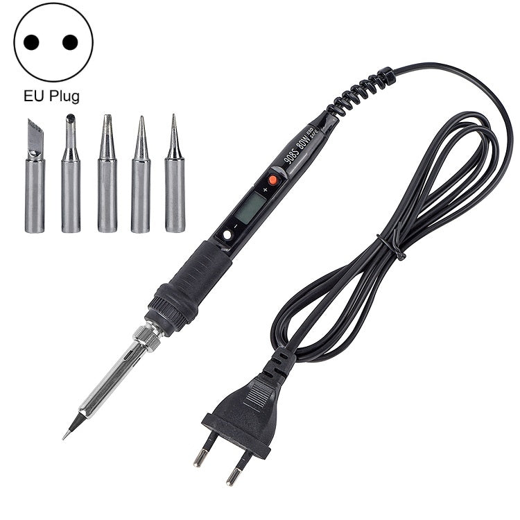 Metallic LCD Temperature Regulating Soldering Iron And Soldering Iron Tip Set Electric Soldering Iron Welding Tool