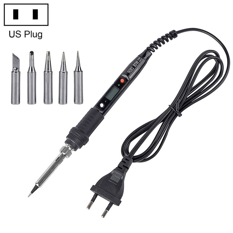 Metallic LCD Temperature Regulating Soldering Iron And Soldering Iron Tip Set Electric Soldering Iron Welding Tool