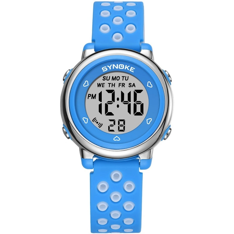 SYNOKE 9112 Waterproof Alarm Luminous Large Screen Colorful Children Digital Watch — Tow-color Black