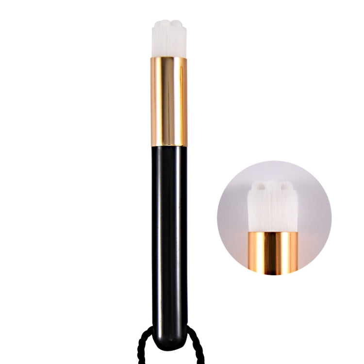 6 PCS Soft Hair Nasal Washing Brush To Remove Blackheads And Deep Cleansing Nose Pore Shrinkage Cleaning Brush — Flat Head Black Gold