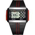 SYNOKE 9222 Men Large Screen Square Multi-Function Waterproof Luminous Electronic Watch