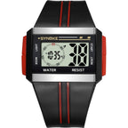 SYNOKE 9222 Men Large Screen Square Multi-Function Waterproof Luminous Electronic Watch