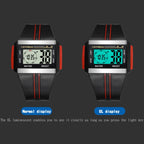 SYNOKE 9222 Men Large Screen Square Multi-Function Waterproof Luminous Electronic Watch — view 7