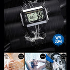 SYNOKE 9222 Men Large Screen Square Multi-Function Waterproof Luminous Electronic Watch — view 8