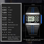 SYNOKE 9222 Men Large Screen Square Multi-Function Waterproof Luminous Electronic Watch — view 9